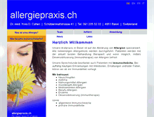 Tablet Screenshot of allergiepraxis.ch